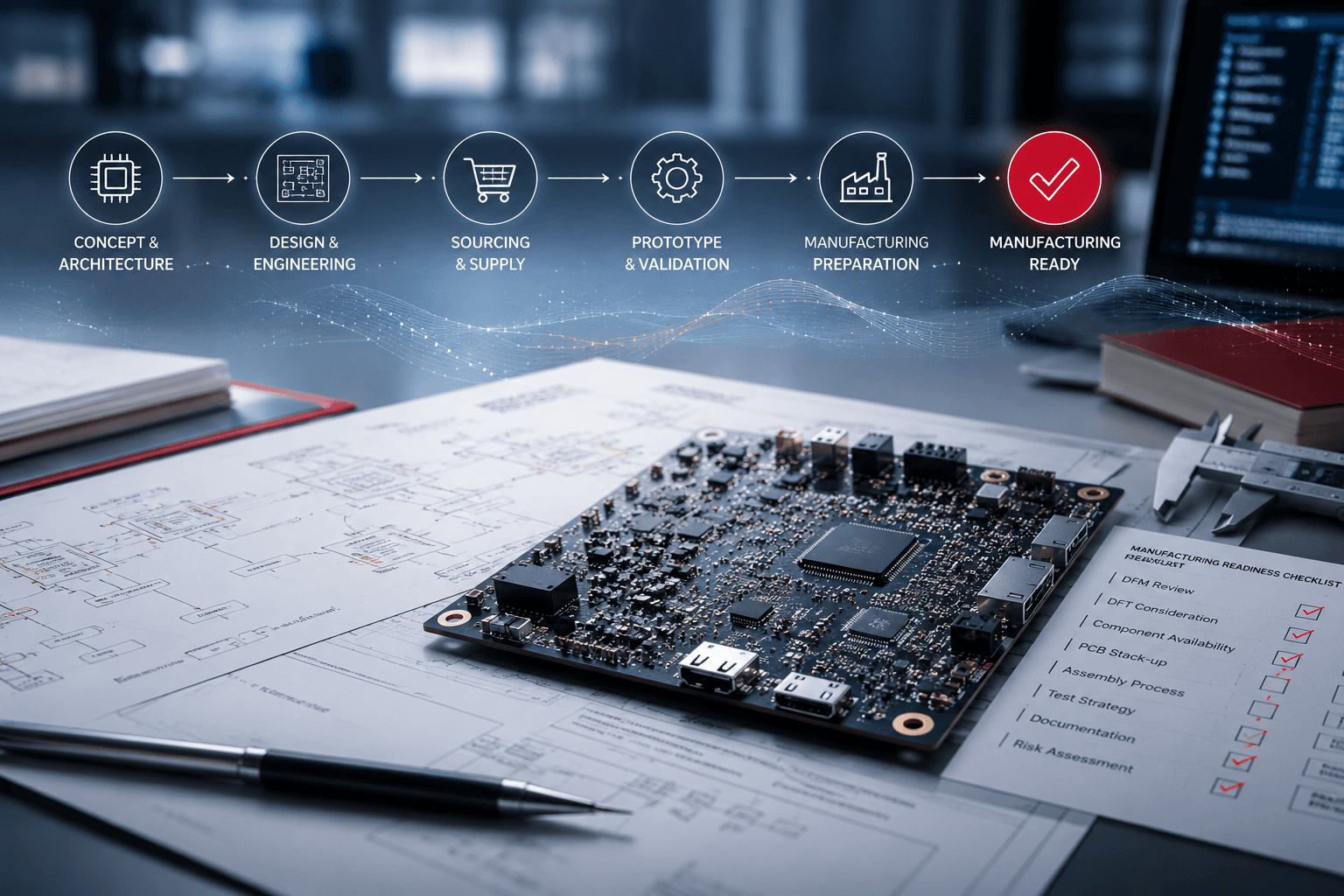 a clean modern high tech engineering workspace scpng