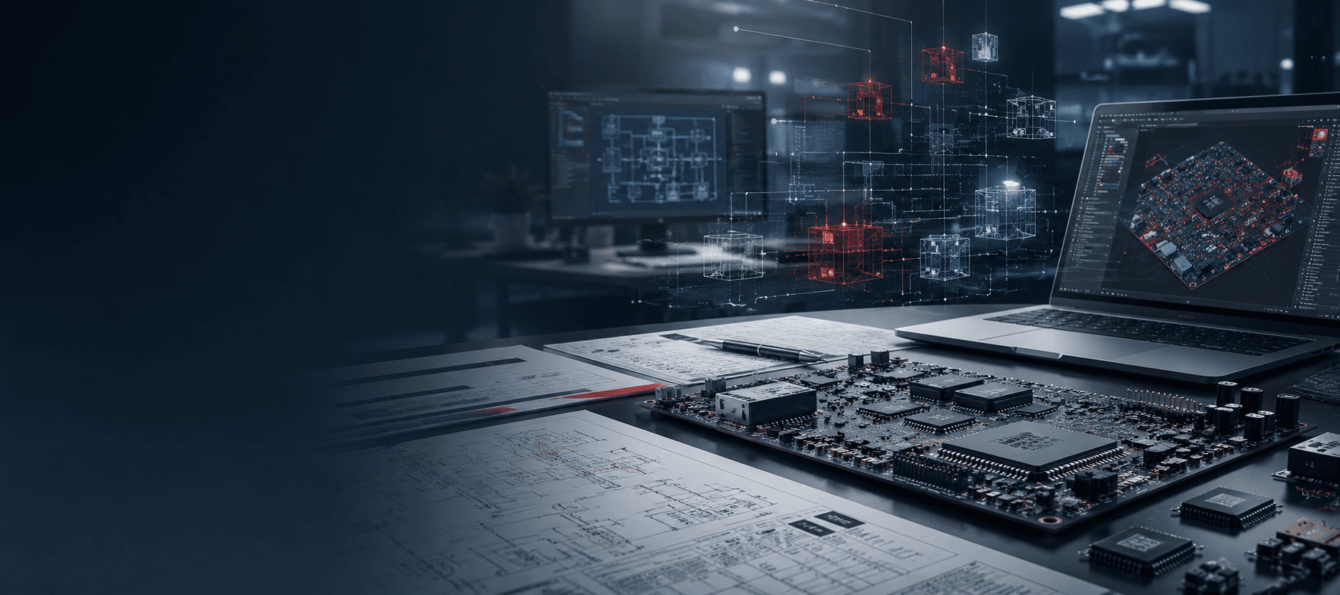 a high detail cinematic engineering technology wopng Illustration